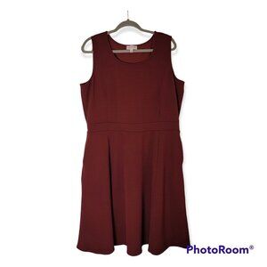 Molly Isadora Red Sleeveless A line  Dress with Pockets size 2X